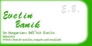 evelin banik business card